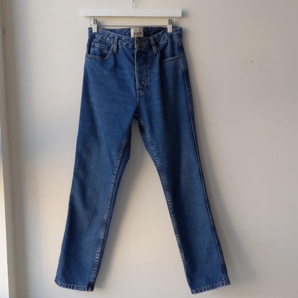 Sezane Denim Slim Straight Jeans High Rise Women's 28